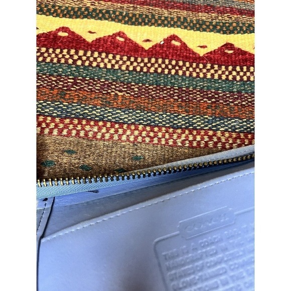 Coach Vintage XL Duffle Feed Sac 9085 in Periwinkle Blue Cowhide Leather - Picture 11 of 12